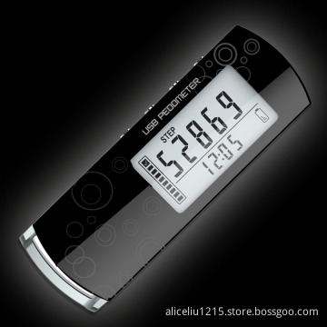 2014 Newest 30 days memory rechargeable usb pedometer with CD software usb pedometer